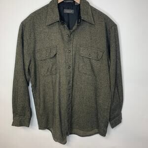 Vintage Van Heusen  Herringbone Shacket Sz 15 1/2